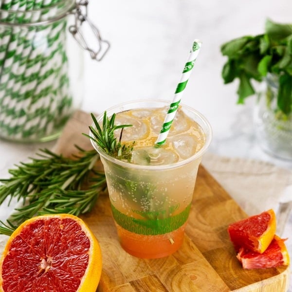 Standard green stripe 6mm paper straw, 7.8" PS06-GS (5000) - Image 2