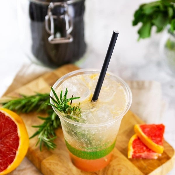 Highball black 6mm paper straw, 7.8" PS06H-BLK (5000) - Image 2