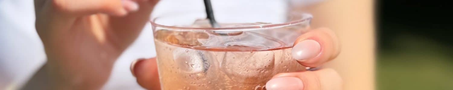 Go-Pak A17001 7oz Tumbler and D22050 Black Cocktail Straw